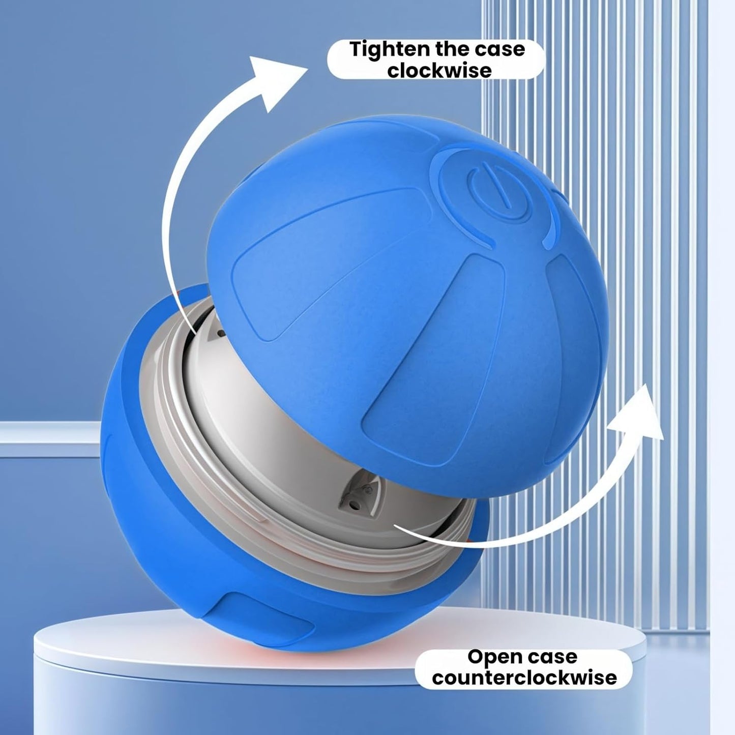 Smart Interactive Dog Toy Ball – USB Rechargeable, Automatic Bouncing & Shaking for Small to Large Dogs (Blue