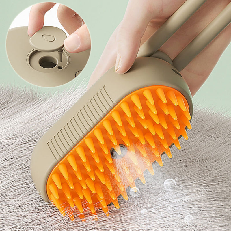 Dog Steam Grooming Brush – 3-in-1 Clean & De-Shed (USA)