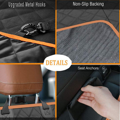 Premium Waterproof Dog Car Hammock with Mesh Window & Seat Belt – Fits Cars, SUVs & Trucks