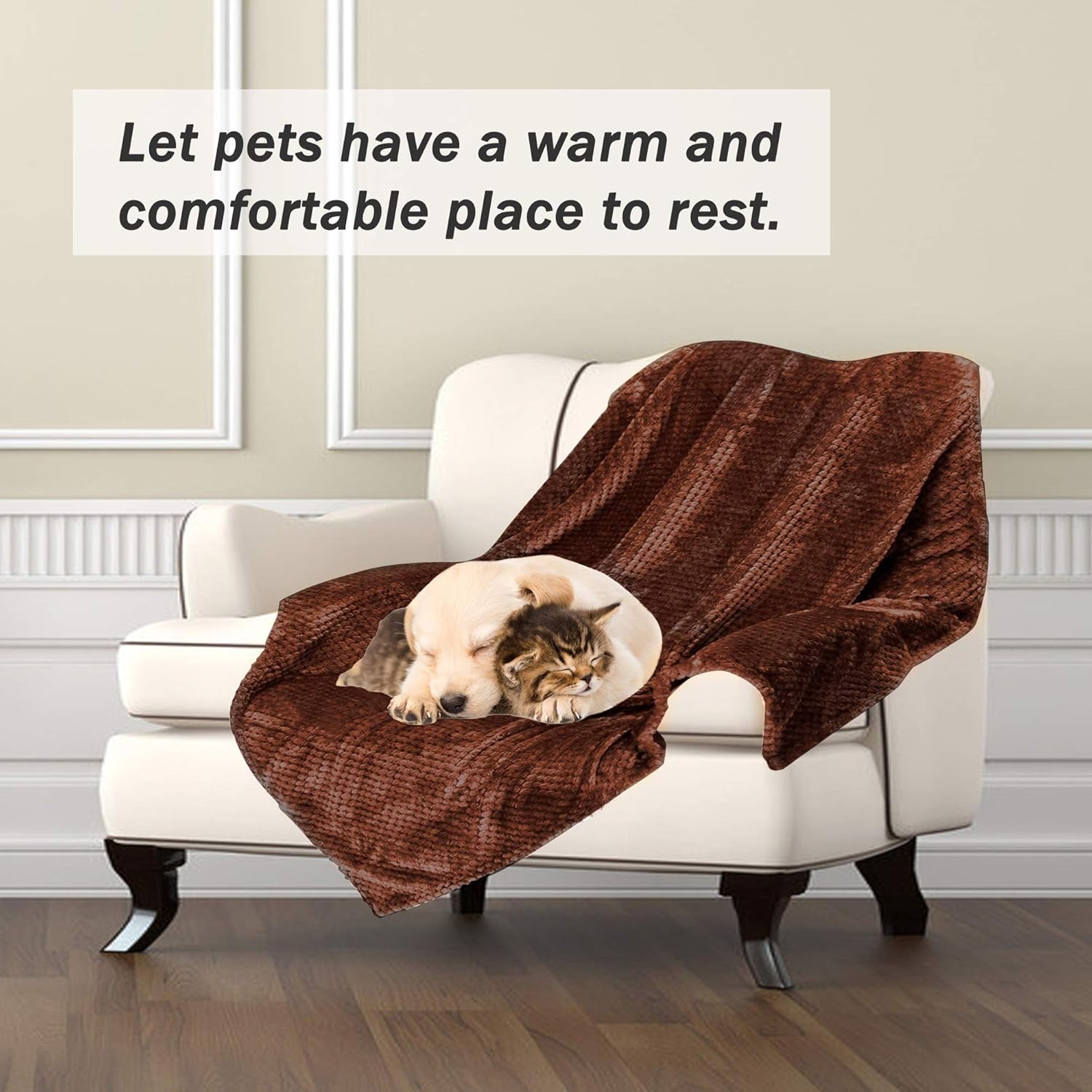 Premium Soft Dog Blanket – Plush Fleece Throw for Puppy & Dogs (S-XL), Reversible & Warm for Bed, Couch & Travel
