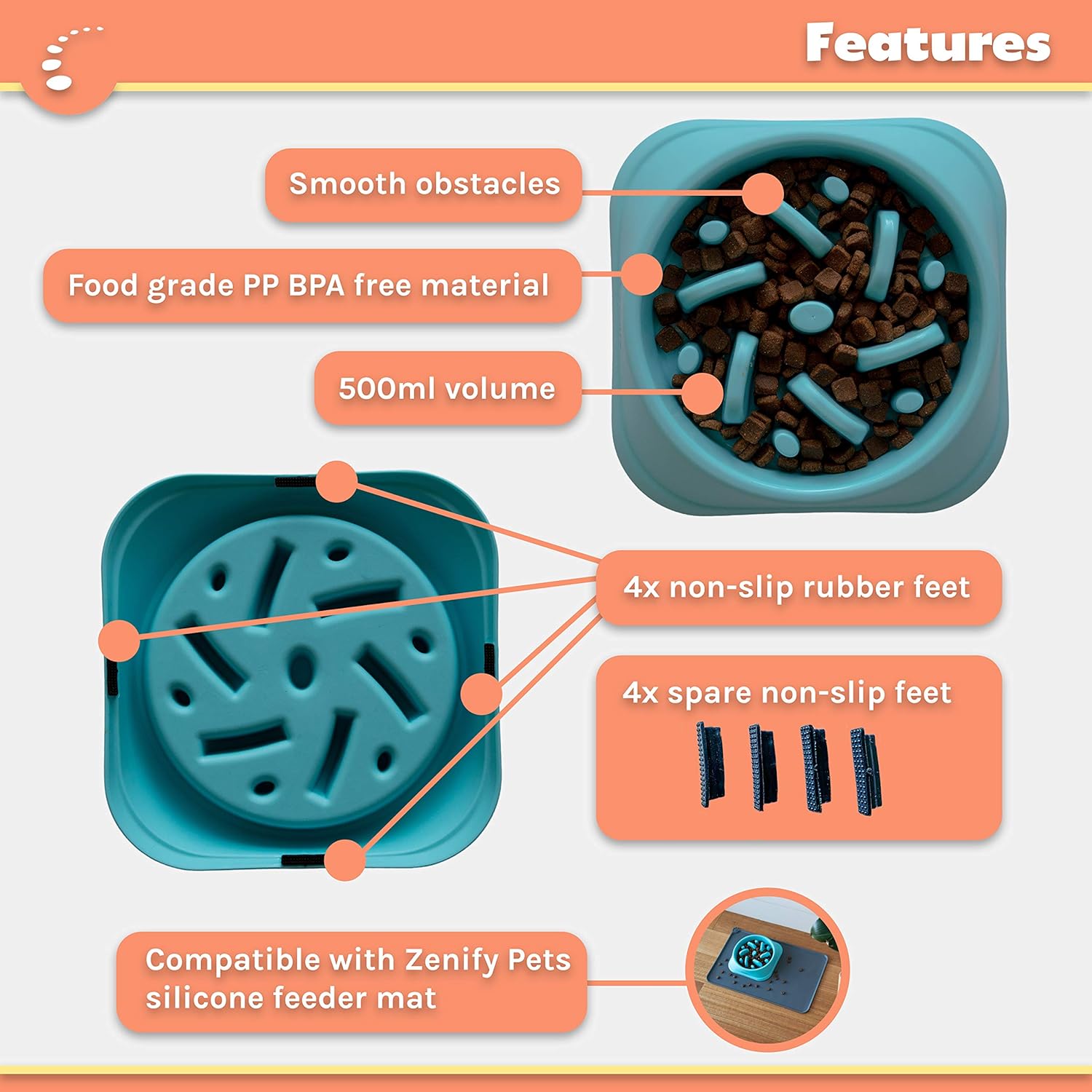 Zenify Dog Bowl Slow Feeder