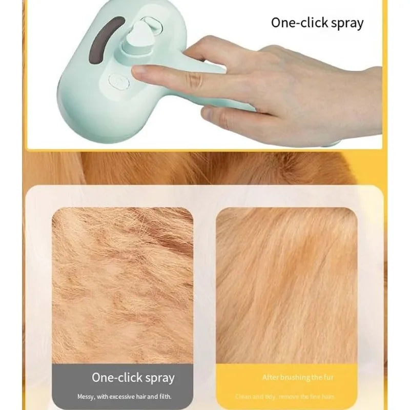 Steam Brush for Dogs & Cats Fresh - Fur Shower Brush Lettuce 