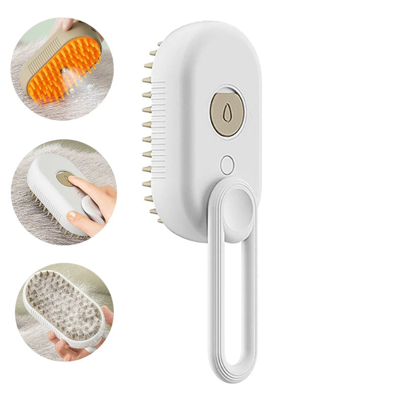 Dog Steam Grooming Brush – 3-in-1 Clean & De-Shed (USA)