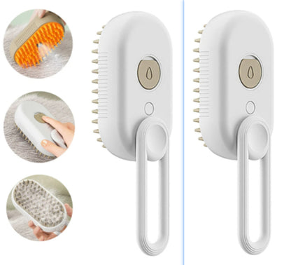 Dog Steam Grooming Brush – 3-in-1 Clean & De-Shed (USA)